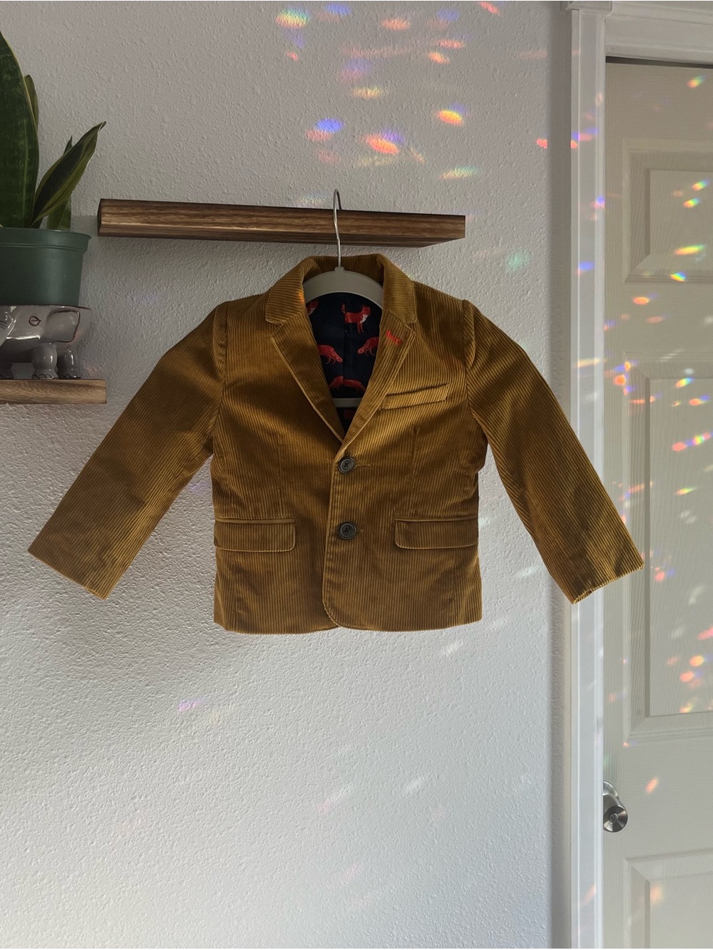 Mini Boden Mustard Corduroy Blazer